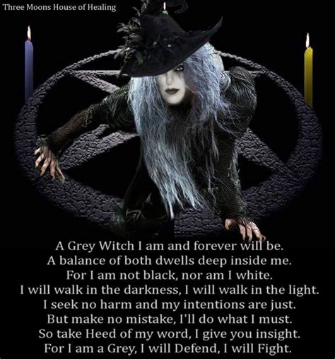 Witch with gray hair